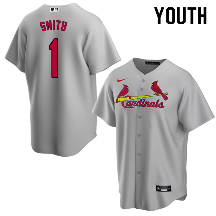 Nike Youth #1 Ozzie Smith St.Louis Cardinals Baseball Jerseys Sale-Gray - Click Image to Close